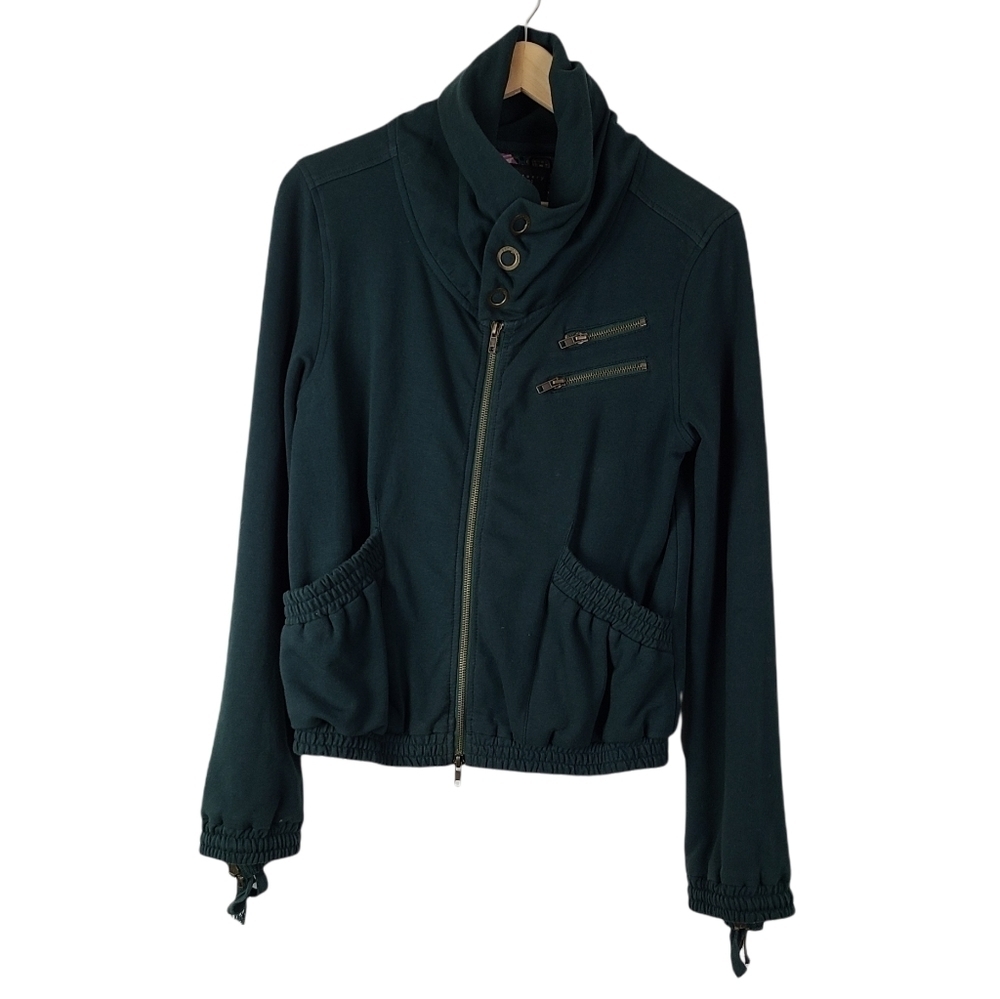 Sanctuary‎ Green Fashion Double Zip Jersey Jacket